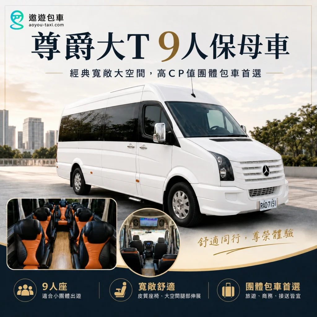 遨遊包車尊爵大t9人保母車