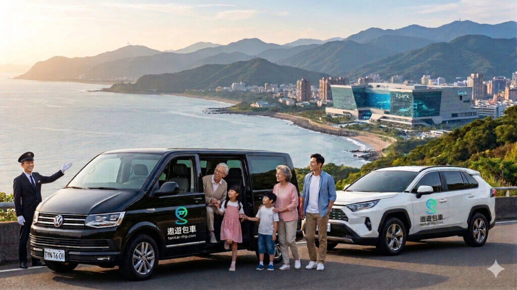 桃園包車一日遊-黑色福斯T6與RAV4五人座-遨遊包車專業接送