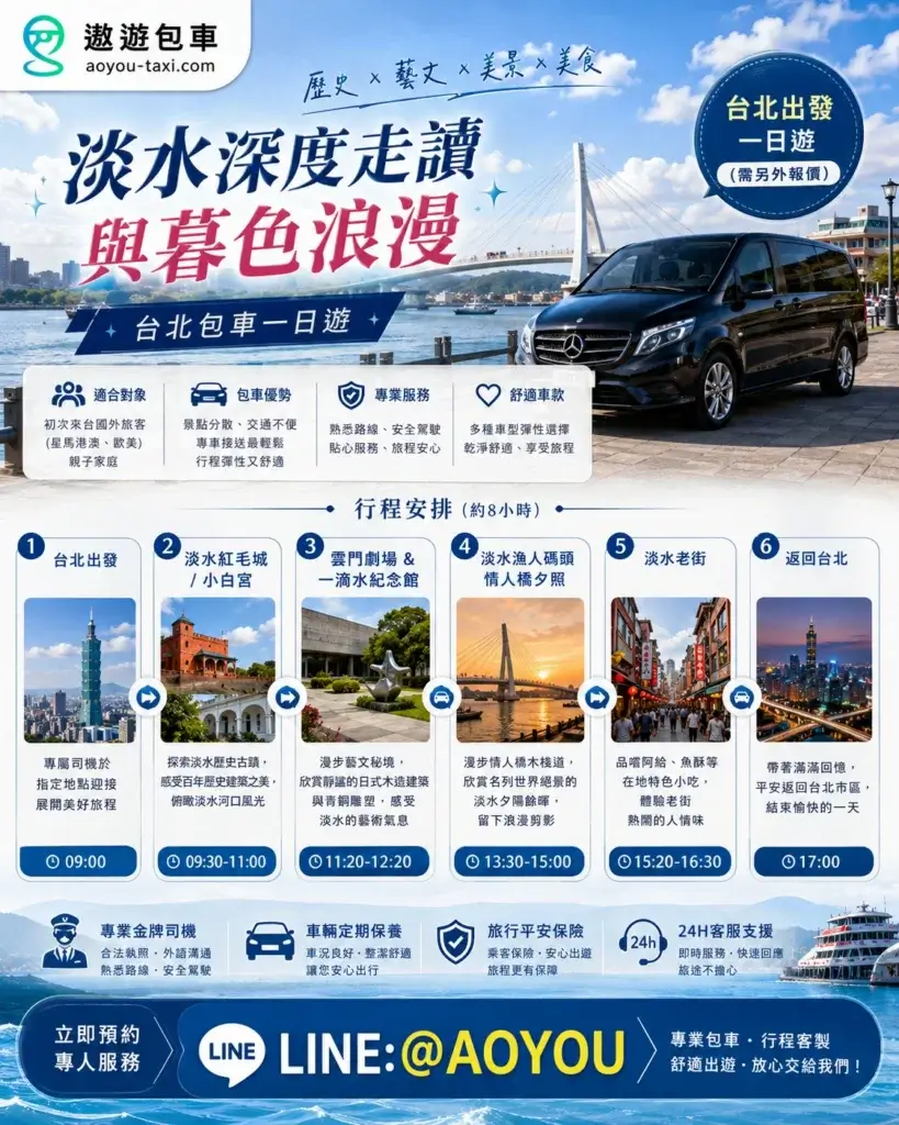 台北包車-淡水一日遊