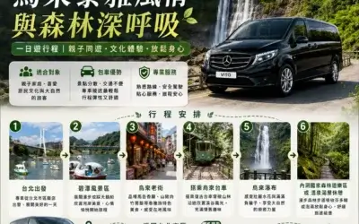 【台北包車一日遊】推薦:烏來泰雅風情與森林秘境,豪華保母車家庭首選