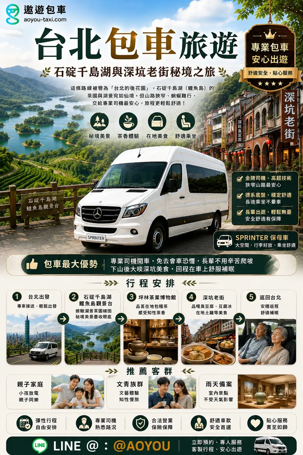 台北包車旅遊_石碇千島湖與深坑老街秘境之旅