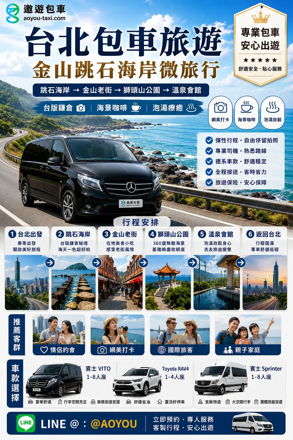 遨遊包車-台北包車旅遊_金山跳石海岸微旅行