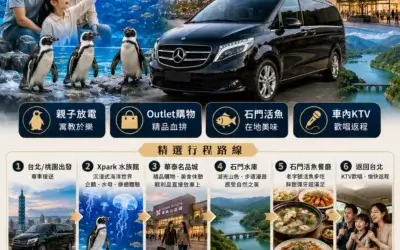 【桃園包車】青埔 Xpark 水族館與石門水庫活魚一日遊,頂級保母車親子放電購物首選