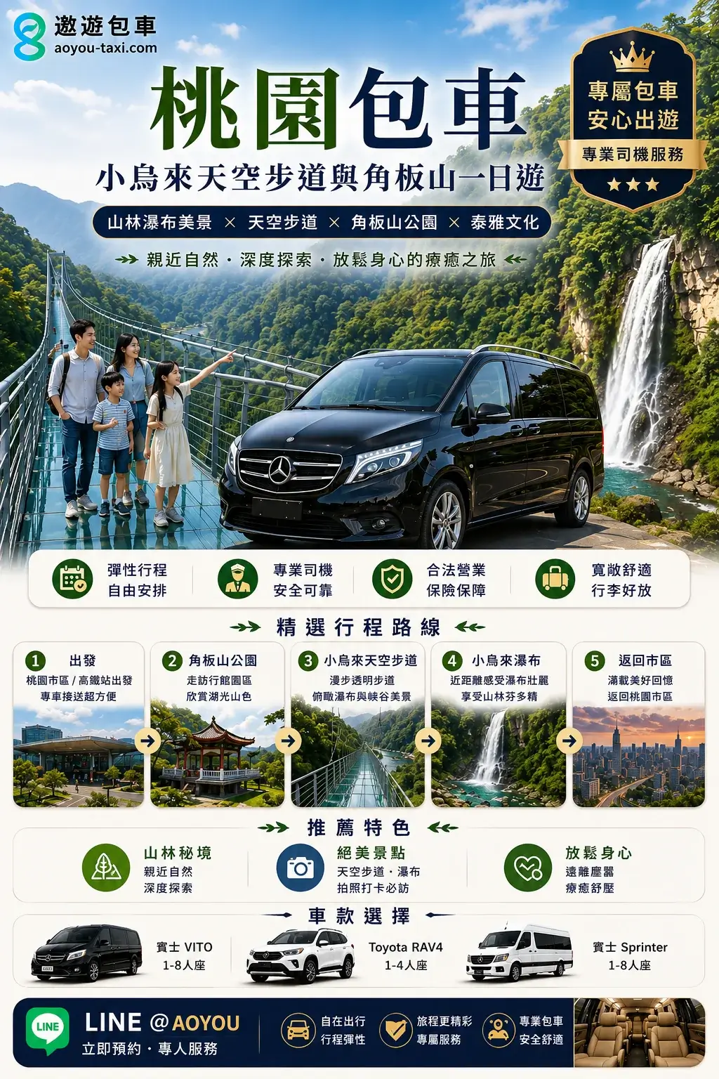 桃園包車_小烏來天空步道與角板山一日遊