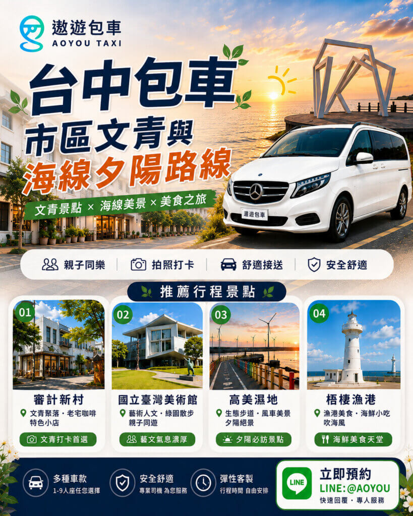 台中包車一日遊高美濕地