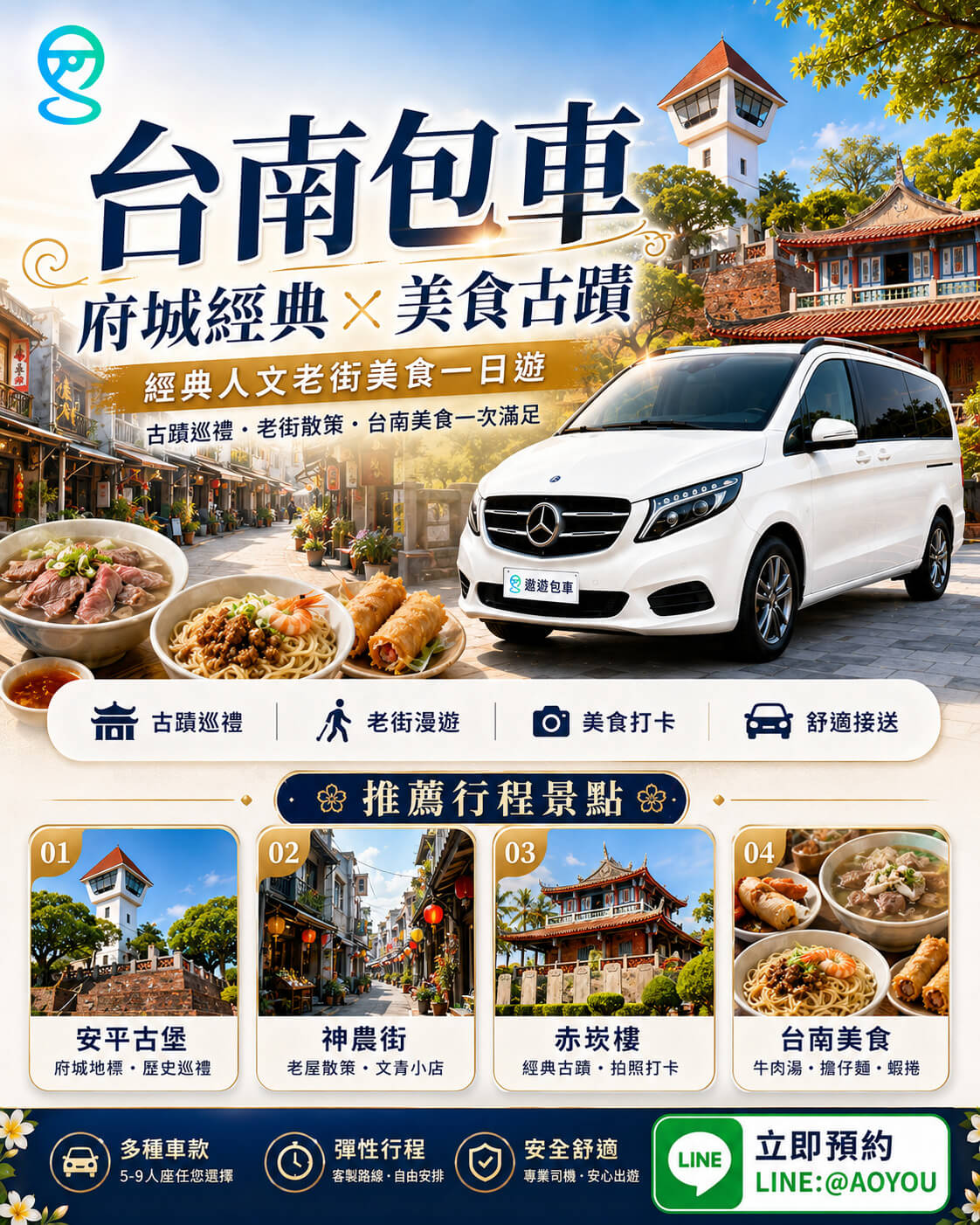 台南包車次崁樓