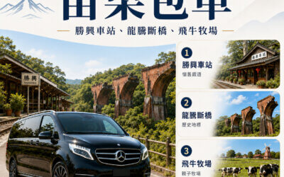 苗栗包車自由行推薦｜遨遊包車旅遊：勝興車站、龍騰斷橋、飛牛牧場、三義木雕賞花美景一日遊