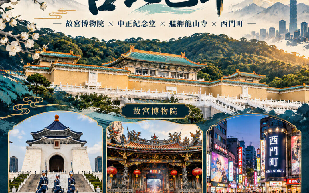 台北包車一日遊推薦｜故宮博物院、中正紀念堂與龍山寺美食